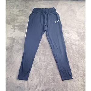 Nike Dri-fit Size M Academy Training Track Pants Blue White Mens Sport C12-5
